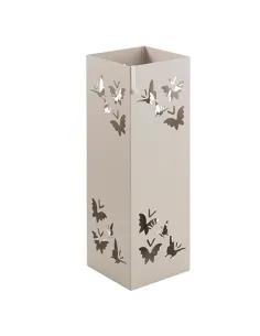 Portaombrelli Farfalle Base Quadrata In Metallo Tortora