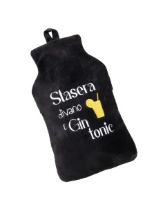 Borsa Acqua Calda 2Lt Nero Stasera Divano e Gin Tonic