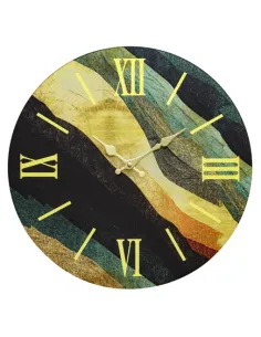 Orologio da parete Effetto Marmo in Vetro Temperato 43CM