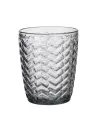 Set 6 Bicchieri Acqua Wave in Vetro Fumè 300ml