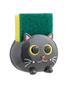 Portaspugna Resina Gattino Nero