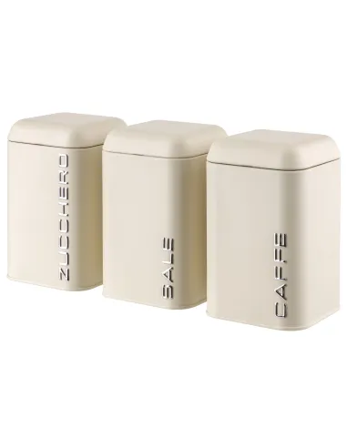 Butter Set 3 Barattoli in Metallo