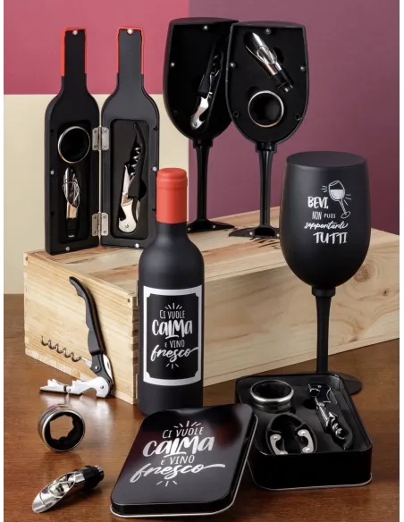 Set da Vino Calice Bevi Non Puoi Sopportarli Tutti