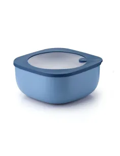 Store&more Bio - Contenitore Ermetico Basso Per Frigo/ Freezer/ Microonde 1900cc Blu