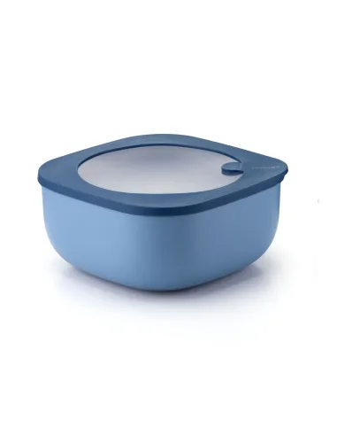 Store&more Bio - Contenitore Ermetico Basso Per Frigo/ Freezer/ Microonde 1900cc Blu