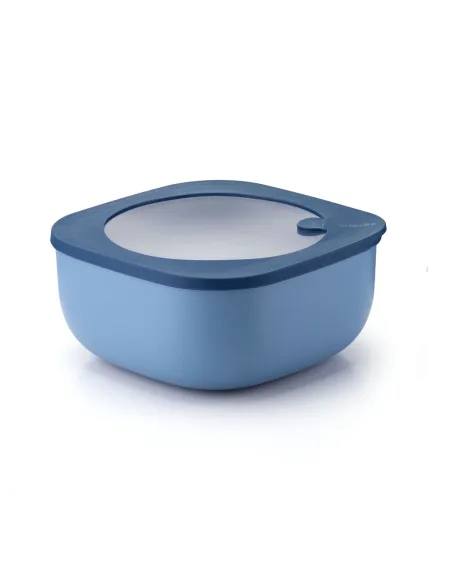 Store&more Bio - Contenitore Ermetico Basso Per Frigo/ Freezer/ Microonde 1900cc Blu