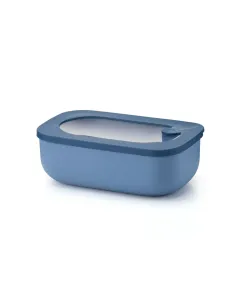 Store&more Bio - Contenitore Ermetico Rettangolare Basso Per Frigo/ Freezer/ Microonde 900 cc Blu