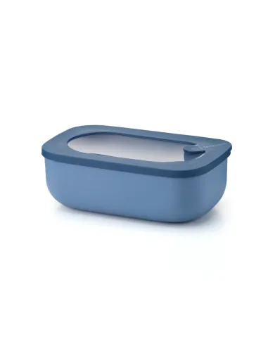 Store&more Bio - Contenitore Ermetico Rettangolare Basso Per Frigo/ Freezer/ Microonde 900 cc Blu