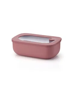 Store&more Bio - Contenitore Ermetico Rettangolare Basso Per Frigo/ Freezer/ Microonde 900 cc Malva