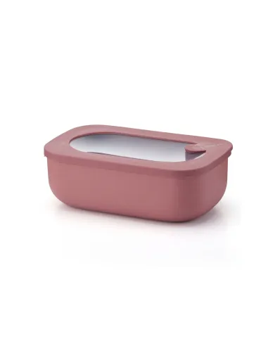 Store&more Bio - Contenitore Ermetico Rettangolare Basso Per Frigo/ Freezer/ Microonde 900 cc Malva