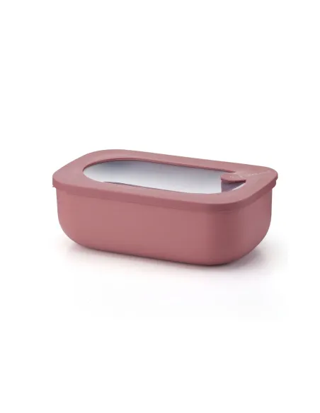 Store&more Bio - Contenitore Ermetico Rettangolare Basso Per Frigo/ Freezer/ Microonde 900 cc Malva