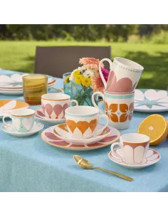 Set 6 Tazzine Caffè con Piattino in New Bone China Madame Andrea Fontebasso 2