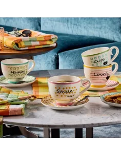 Tazza con Piatto Jumbo Smile Cc480 Cozy Breakfast New Bone China Andrea Fontebasso 2