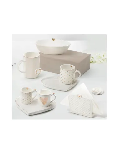 Tete a Tete Amore Mio Righe 3 Pezzi in New Bone China