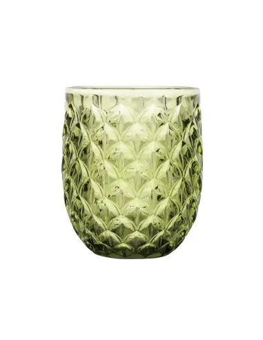 Set 6 Bicchieri Acqua Scudo In Vetro Colore Verde