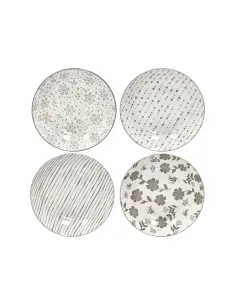 Servizio Piatti 12pz Loto in Porcellana Decori Assortiti