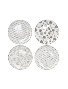 Servizio Piatti 12pz Loto in Porcellana Decori Assortiti 2