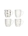 Set 4 Mug Loto in Porcellana Decori Assortiti