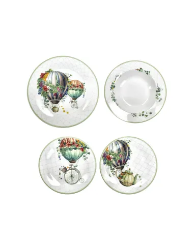 Serizio Piatti 18 Pz Wonderland in Porcellana