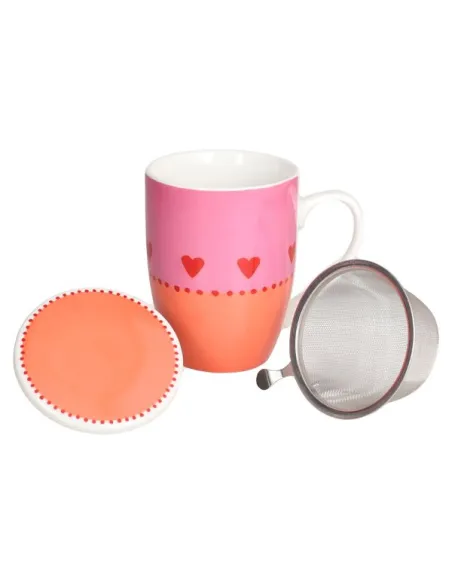 Mug con Filtro Cuori Madame New Bone China Andrea Fontebasso