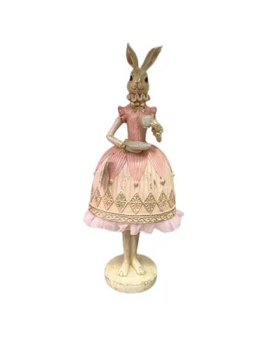 Coniglietta in Resina Rosa 40cm L' Arte di Nacchi