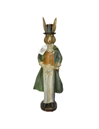 Coppia Conigli in Resina 48cm L' Arte di Nacchi