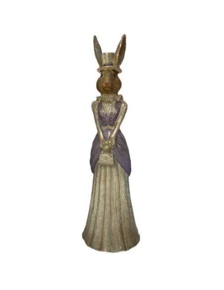 Coppia Conigli in Resina 48cm L' Arte di Nacchi