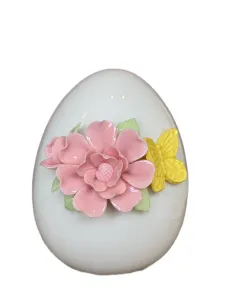 Uovo Piccolo con Fiori in Ceramica L' Arte di Nacchi