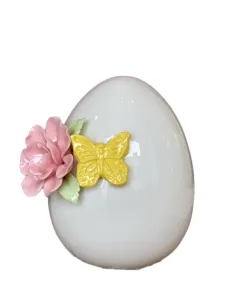 Uovo Piccolo con Fiori in Ceramica L' Arte di Nacchi 2