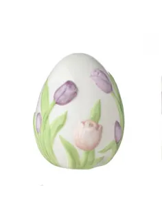 Uovo Medio in Ceramica con Tulipani L' Arte di Nacchi