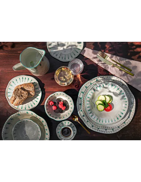 Insalatiera Domitilla Verde Acqua 24x9.5cm in Stoneware