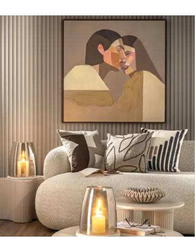 Quadro Coppia Con Cornice 100x100 - L'oca Nera