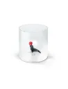 Bicchiere In Vetro Borosilicato Decoro Foca In Vetro Colorato All'interno