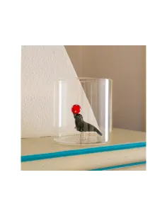 Bicchiere In Vetro Borosilicato Decoro Foca In Vetro Colorato All'interno 2