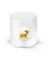 Bicchiere In Vetro Borosilicato Decoro Chihuahua In Vetro Colorato All'interno
