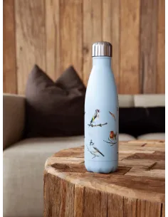 Bottiglia termica in acciaio inox a doppia parete 500 ml decoro con Uccellini 2