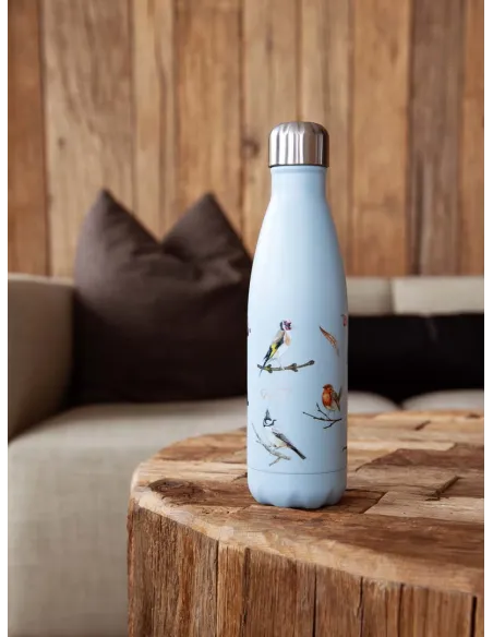 Bottiglia termica in acciaio inox a doppia parete 500 ml decoro con Uccellini