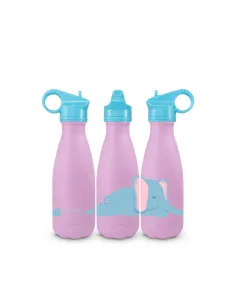 Bottiglia termica in acciao inox. Capacità 260 ml. Decoro Elefante