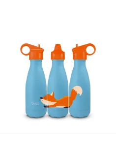 Bottiglia termica in acciao inox. Capacità 260 ml. Decoro Volpe