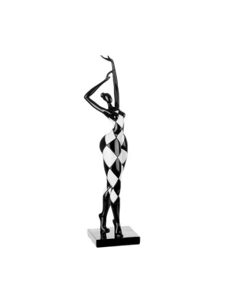 Scultura in Resina Silhouette Bianco e Nero 1L176 - L'oca Nera