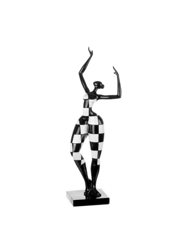 Scultura in Resina Silhouette Bianco e Nero 1L177 - L'oca Nera