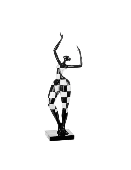 Scultura in Resina Silhouette Bianco e Nero 1L177 - L'oca Nera