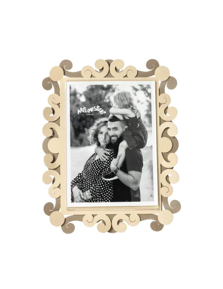 Portafoto Koko Grande Verticale Beige e Crema