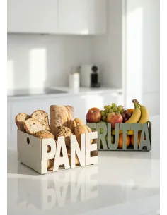 Fruttiera Letter Nero 2