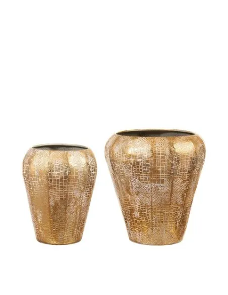 Cache-Pot Grande in Metallo Dorato 1pz - L'oca Nera