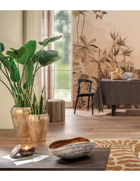 Cache-Pot Grande in Metallo Dorato 1pz - L'oca Nera