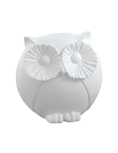 Scultura Gufo in Resina Bianca 19,5 cm - Mascagni