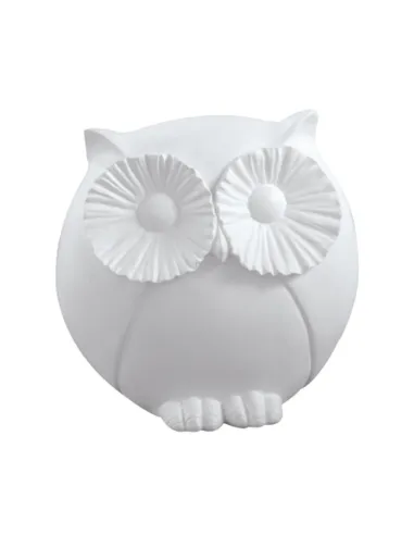 Scultura Gufo in Resina Bianca 19,5 cm - Mascagni