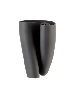 Vaso Conchiglia Alto in Porcellana Nero- L'oca Nera