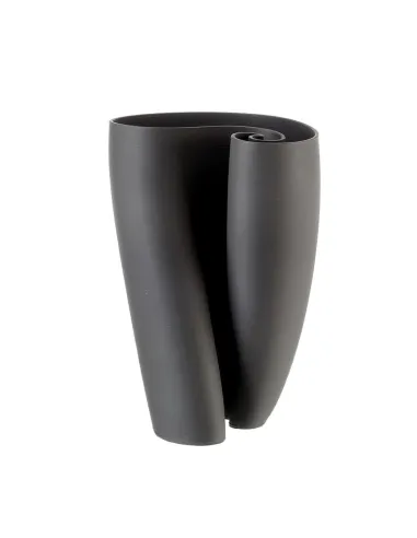 Vaso Conchiglia Alto in Porcellana Nero- L'oca Nera